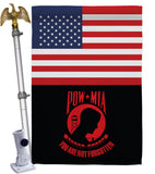 US Red POW/MIA - Military Americana Vertical Impressions Decorative Flags HG140742 Made In USA