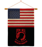 US Red POW/MIA - Military Americana Vertical Impressions Decorative Flags HG140742 Made In USA