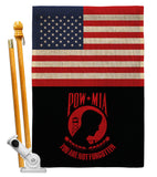 US Red POW/MIA - Military Americana Vertical Impressions Decorative Flags HG140742 Made In USA