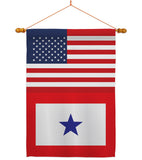 US Blue Star - Military Americana Vertical Impressions Decorative Flags HG140743 Made In USA