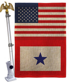 US Blue Star - Military Americana Vertical Impressions Decorative Flags HG140743 Made In USA