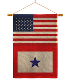 US Blue Star - Military Americana Vertical Impressions Decorative Flags HG140743 Made In USA