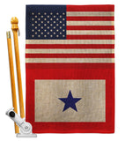 US Blue Star - Military Americana Vertical Impressions Decorative Flags HG140743 Made In USA