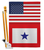 US Blue Star - Military Americana Vertical Impressions Decorative Flags HG140743 Made In USA