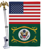 US Retired Army - Military Americana Vertical Impressions Decorative Flags HG140747 Made In USA