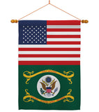 US Retired Army - Military Americana Vertical Impressions Decorative Flags HG140747 Made In USA