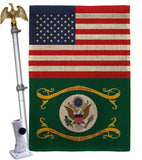 US Retired Army - Military Americana Vertical Impressions Decorative Flags HG140747 Made In USA