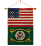 US Retired Army - Military Americana Vertical Impressions Decorative Flags HG140747 Made In USA