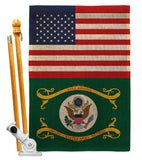 US Retired Army - Military Americana Vertical Impressions Decorative Flags HG140747 Made In USA