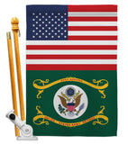 US Retired Army - Military Americana Vertical Impressions Decorative Flags HG140747 Made In USA