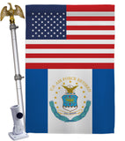 US Retired Air Force - Military Americana Vertical Impressions Decorative Flags HG140748 Made In USA