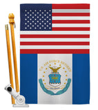 US Retired Air Force - Military Americana Vertical Impressions Decorative Flags HG140748 Made In USA