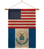 US Retired Air Force - Military Americana Vertical Impressions Decorative Flags HG140748 Made In USA