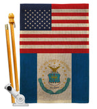 US Retired Air Force - Military Americana Vertical Impressions Decorative Flags HG140748 Made In USA