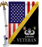 Home of US Airborne - Military Americana Vertical Impressions Decorative Flags HG140890 Made In USA