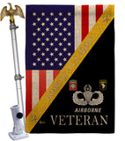 Home of US Airborne - Military Americana Vertical Impressions Decorative Flags HG140890 Made In USA