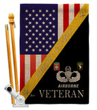 Home of US Airborne - Military Americana Vertical Impressions Decorative Flags HG140890 Made In USA