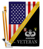 Home of US Airborne - Military Americana Vertical Impressions Decorative Flags HG140890 Made In USA