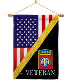 Home of 82nd Airborne - Military Americana Vertical Impressions Decorative Flags HG140891 Made In USA