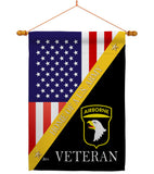 Home of 101st Airborne - Military Americana Vertical Impressions Decorative Flags HG140892 Made In USA