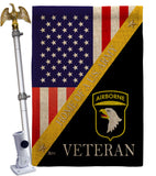 Home of 101st Airborne - Military Americana Vertical Impressions Decorative Flags HG140892 Made In USA