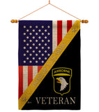 Home of 101st Airborne - Military Americana Vertical Impressions Decorative Flags HG140892 Made In USA