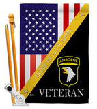 Home of 101st Airborne - Military Americana Vertical Impressions Decorative Flags HG140892 Made In USA