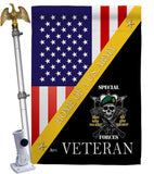 Home of Arny Special Forces - Military Americana Vertical Impressions Decorative Flags HG140893 Made In USA