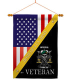 Home of Arny Special Forces - Military Americana Vertical Impressions Decorative Flags HG140893 Made In USA