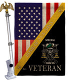 Home of Arny Special Forces - Military Americana Vertical Impressions Decorative Flags HG140893 Made In USA