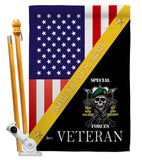 Home of Arny Special Forces - Military Americana Vertical Impressions Decorative Flags HG140893 Made In USA