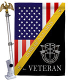 Home of De Opppresso Liber - Military Americana Vertical Impressions Decorative Flags HG140897 Made In USA