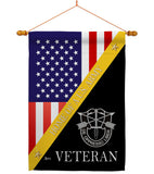 Home of De Opppresso Liber - Military Americana Vertical Impressions Decorative Flags HG140897 Made In USA