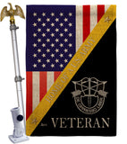 Home of De Opppresso Liber - Military Americana Vertical Impressions Decorative Flags HG140897 Made In USA