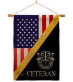 Home of De Opppresso Liber - Military Americana Vertical Impressions Decorative Flags HG140897 Made In USA