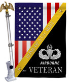 Home of Airborne - Military Americana Vertical Impressions Decorative Flags HG140900 Made In USA