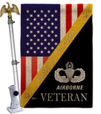 Home of Airborne - Military Americana Vertical Impressions Decorative Flags HG140900 Made In USA