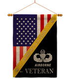 Home of Airborne - Military Americana Vertical Impressions Decorative Flags HG140900 Made In USA