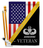 Home of Airborne - Military Americana Vertical Impressions Decorative Flags HG140900 Made In USA