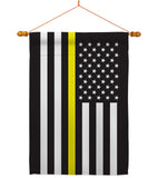 US Thin Yellow Line - Military Americana Vertical Impressions Decorative Flags HG140910 Made In USA