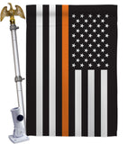 US Thin Orange Line - Military Americana Vertical Impressions Decorative Flags HG140911 Made In USA