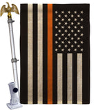 US Thin Orange Line - Military Americana Vertical Impressions Decorative Flags HG140911 Made In USA