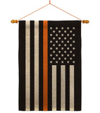 US Thin Orange Line - Military Americana Vertical Impressions Decorative Flags HG140911 Made In USA