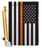 US Thin Orange Line - Military Americana Vertical Impressions Decorative Flags HG140911 Made In USA