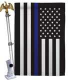 Thin Blue Line - Military Americana Vertical Impressions Decorative Flags HG140914 Made In USA