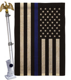 Thin Blue Line - Military Americana Vertical Impressions Decorative Flags HG140914 Made In USA