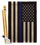 Thin Blue Line - Military Americana Vertical Impressions Decorative Flags HG140914 Made In USA