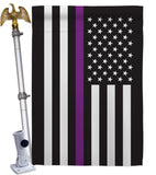 US Thin Purple Line - Military Americana Vertical Impressions Decorative Flags HG140922 Made In USA