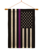 US Thin Purple Line - Military Americana Vertical Impressions Decorative Flags HG140922 Made In USA