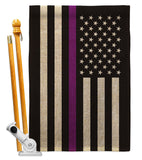 US Thin Purple Line - Military Americana Vertical Impressions Decorative Flags HG140922 Made In USA